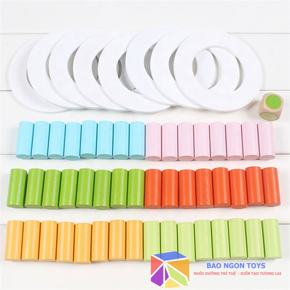 ĐỒ CHƠI GỖ XẾP THÁP THĂNG BẰNG GIÚP PHÁT TRIỂN TƯ DUY CHIẾN LƯỢC VÀ VẬN ĐỘNG TINH GIA TĂNG SỰ TƯƠNG TÁC GIỮA BÉ VÀ CÁC BẠN