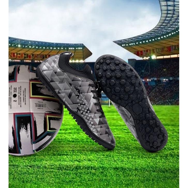 Giày đá bóng nam, giày đá bóng sân cỏ nhân tạo, 3 màu xanh lá cây, xanh blud và đen bạc