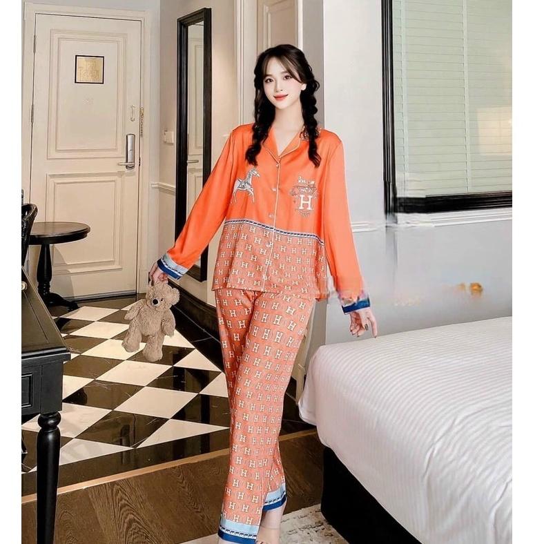 Bộ Lụa Mặc Nhà ️Đồ Ngủ Pijama Lụa Cao Cấp Siêu Mát Mềm Mịn - ELSA
