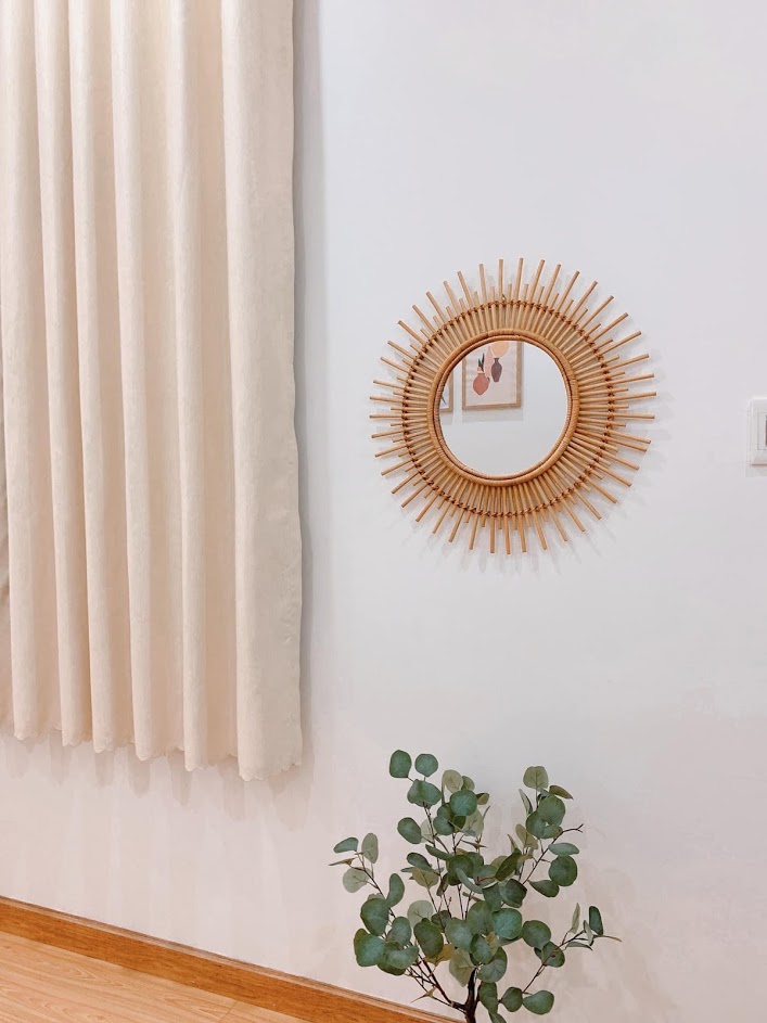 Gương Mây Tre Treo Tường Mặt Trời GMT04- Sản Phẩm Mây Tre Tự Nhiên, Trang Trí Nhà Cửa, Quán Cà Phê, Cửa Hàng Mới Lạ, Độc Đáo, Quà tặng Tân Gia