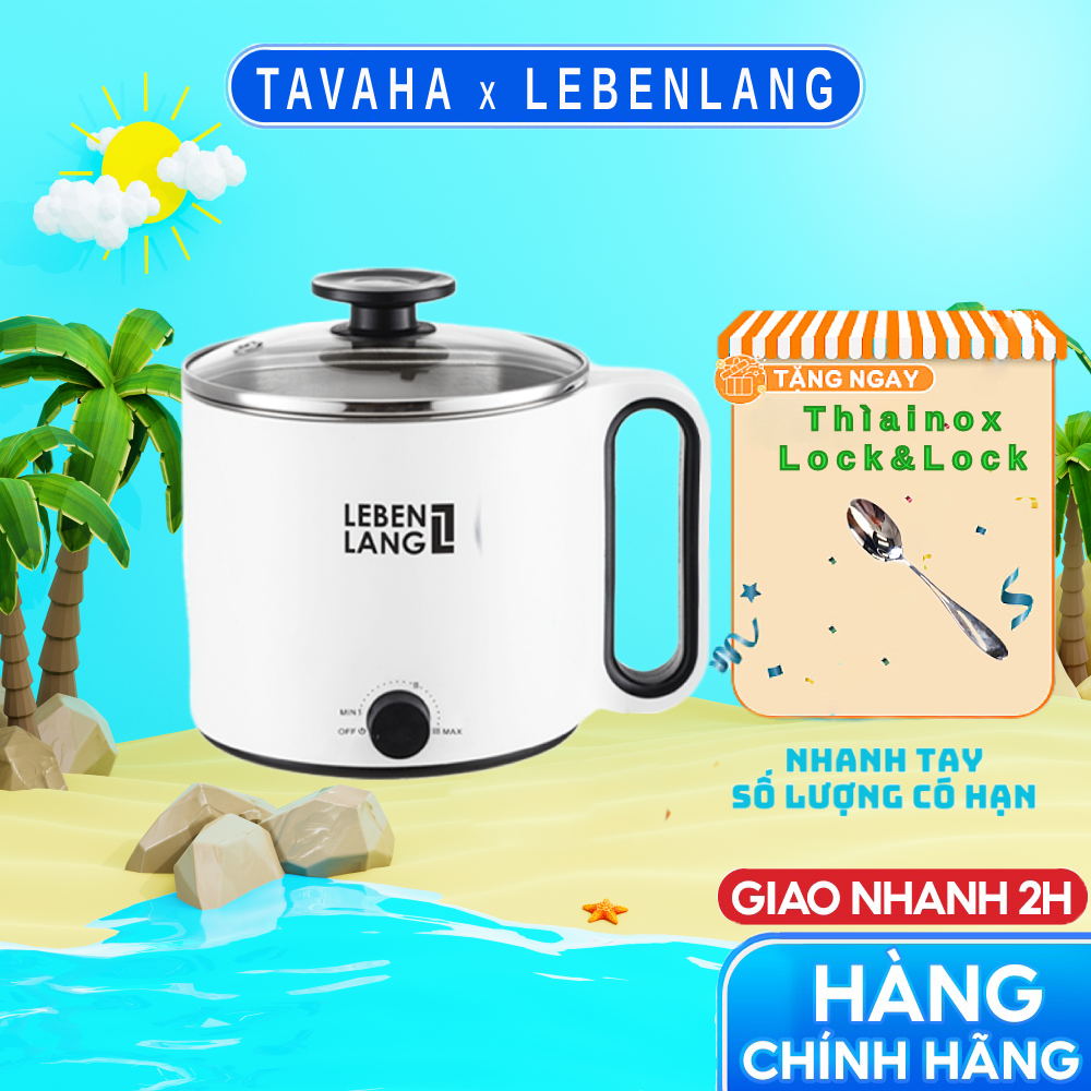 Nồi Lẩu Mini Lebenlang LBEC0808 Dung Tích 1.5L Đa Năng Nhỏ Gọn Bảo Hành 24 Tháng-Hàng chính hãng