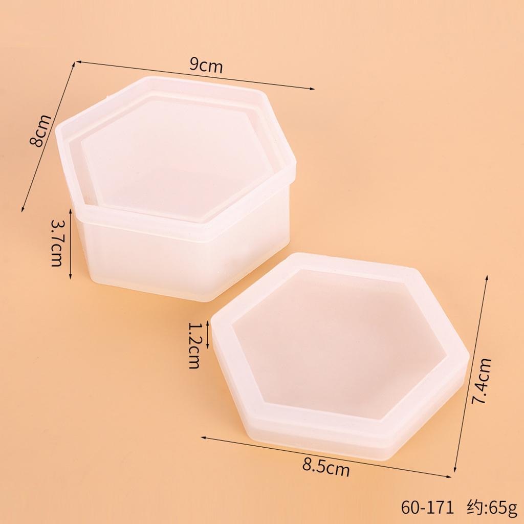 3Pcs UV Resin Molds Box DIY Jewelry Storage Holder Container Craft Mould