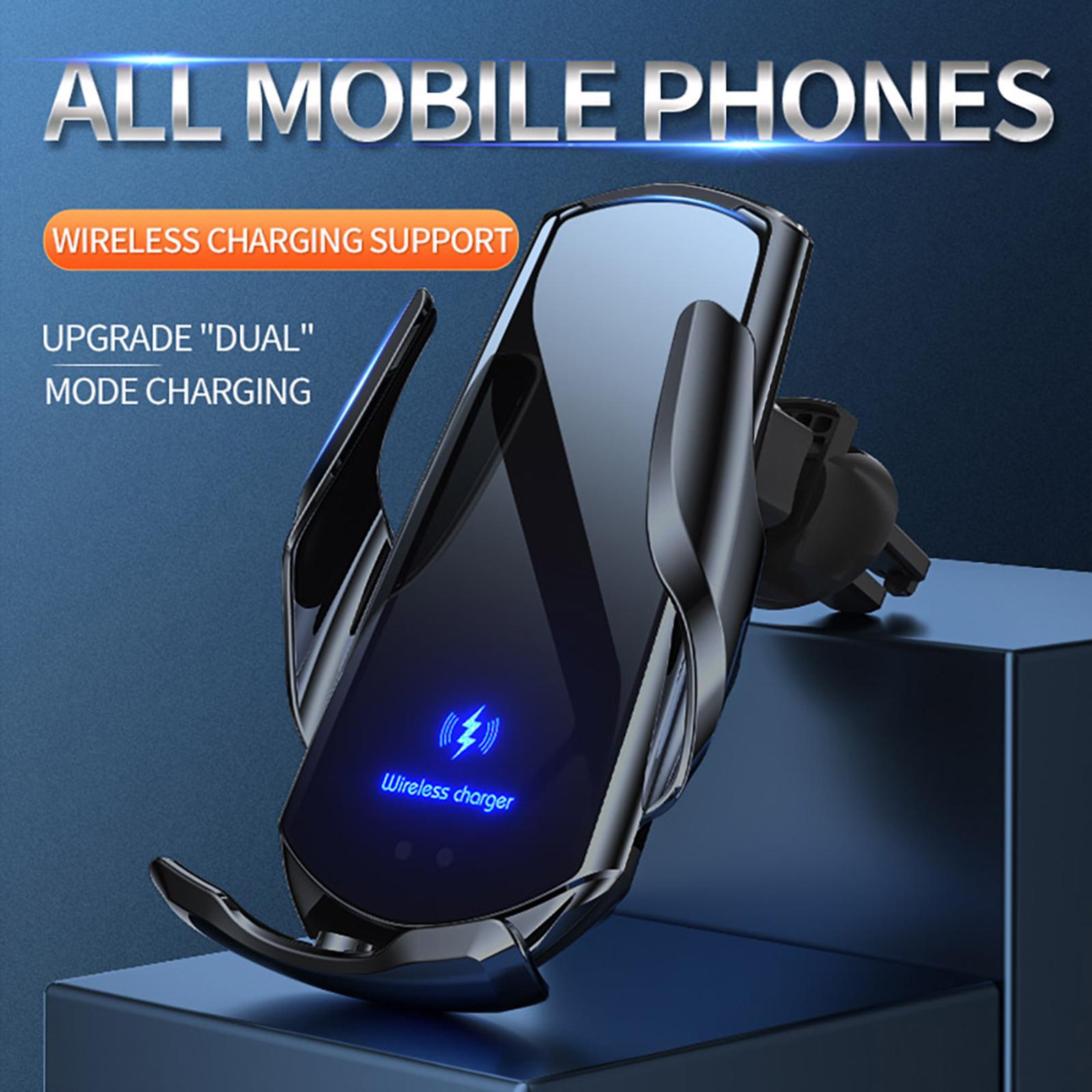 Wireless Car Charger,15W Qi Fast Charging Auto-Clamping Car Mount,Windshield Dash Air Vent Phone Holder Compatible with 11/11 Pro Max/Xs MAX