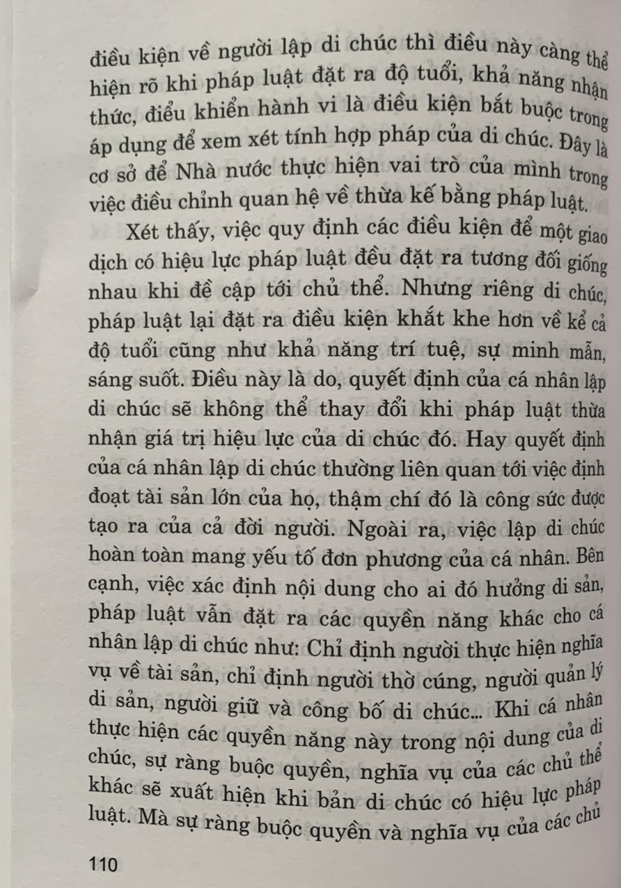 Di Chúc và Điều Kiện Có Hiệu Lực Của Di Chúc