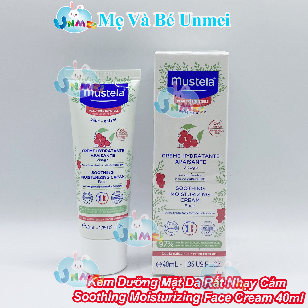 Kem Dưỡng Da Mặt Cho Trẻ Sơ Sinh Và Em Bé Da Nhạy Cảm Mustela (40ml)