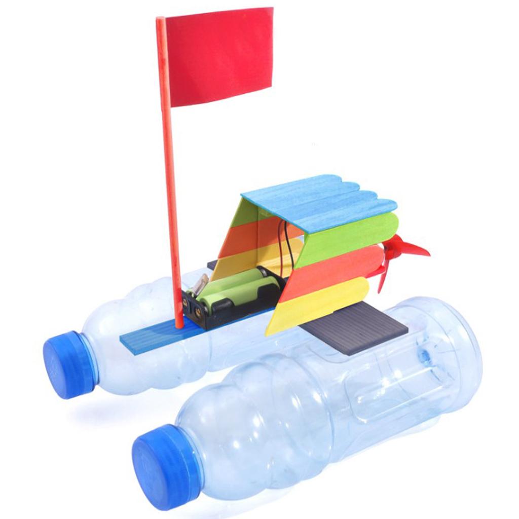 DIY Assembled Wind Turbine Model Boat Physic Student Science Educational Toy
