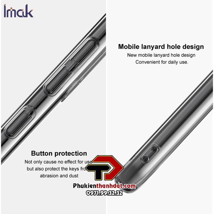 Ốp lưng trong suốt dành cho iPhone 13, 13 Pro, 13 Pro Max hiệu IMAK không ố màu - Hàng nhập khẩu