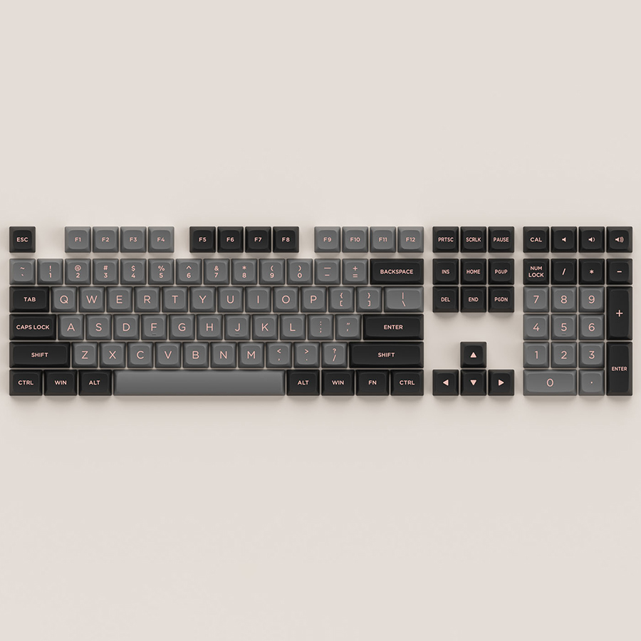 Nút Bàn Phím Cơ AKKO Keycap set - Black Pink (ASA-low profile) - Hàng Chính Hãng