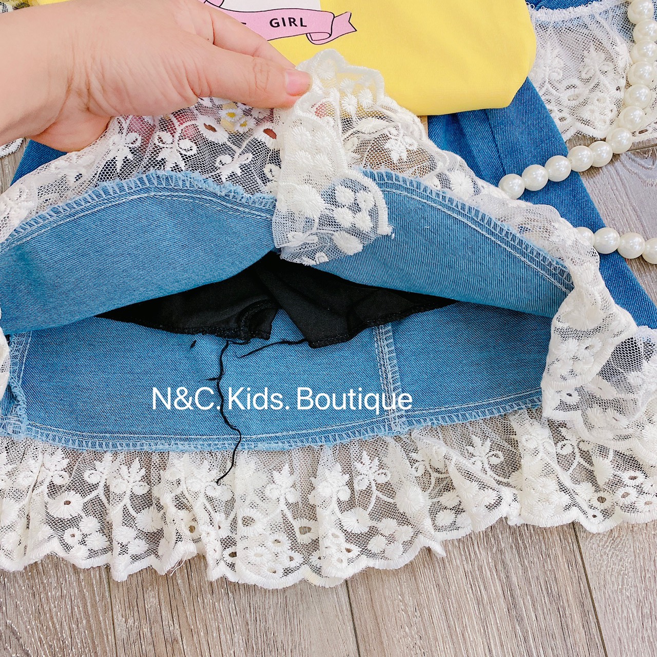 Quần áo bé gái, nguyên set chân váy phối áo hình Pony cho bé gái đi chơi đẹp từ 12-20kg chất cotton mềm mát
