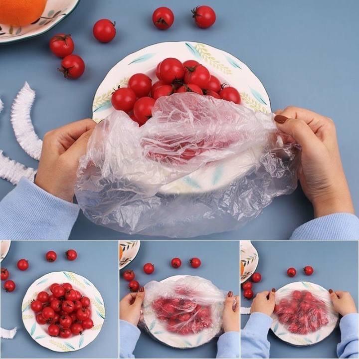 TÚI 100 Màng Bọc Thực Phẩm Có Chun Co Dãn Tái Sử Dụng