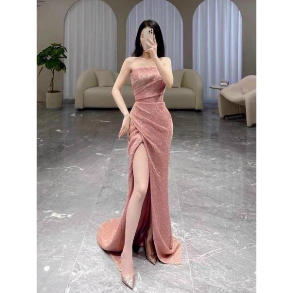 Đầm mãi ivy fashion cúp xẻ đùi thun nhũ lấp lánh - size S/M/L - MS402V đi biển dự tiệc dạo phố bigsize gợi cảm sexy