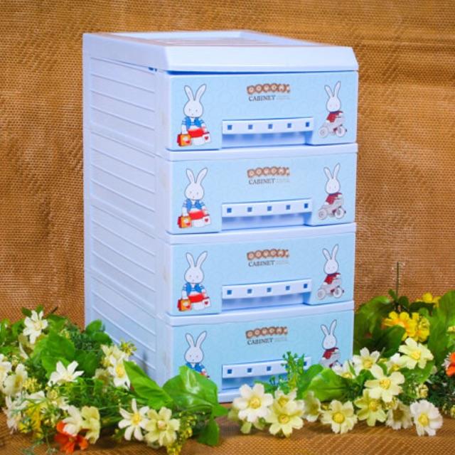 Tủ nhựa mini 4 tầng Doremi Song Long - không đựng được quần áo