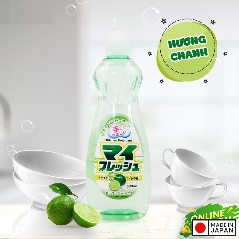 Nước rửa chén bát Rocket Soap 600ml - Hương chanh - Hàng Nội Địa Nhật Bản