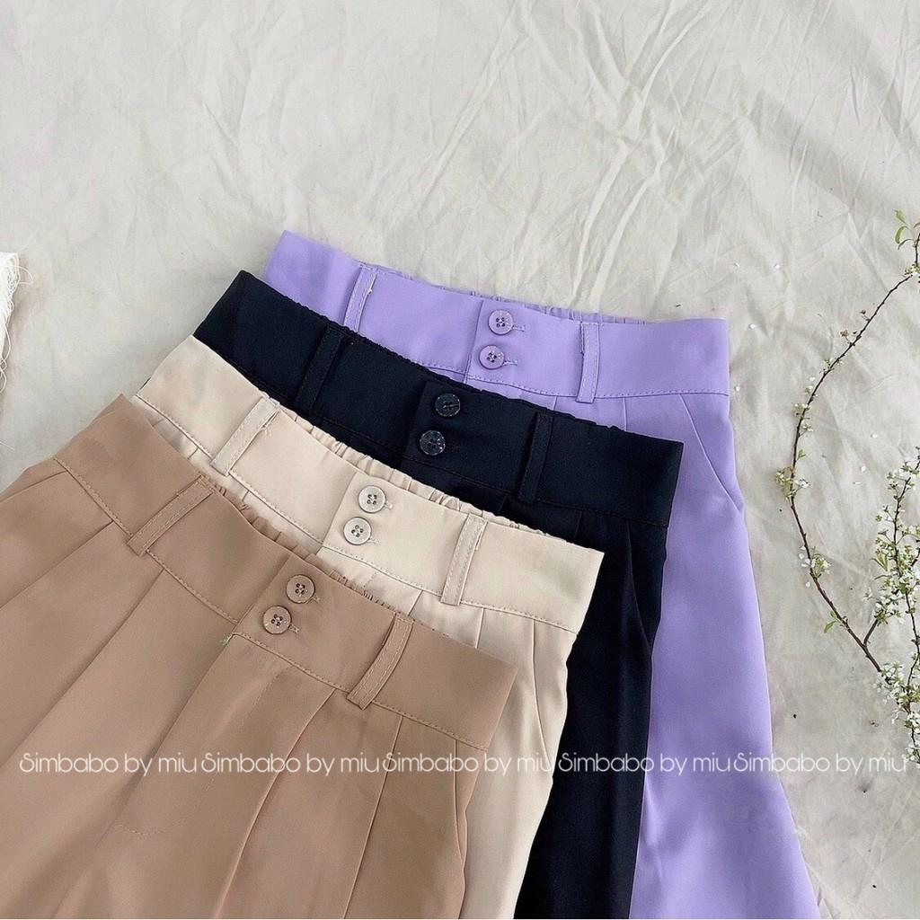 Quần short 2 cúc vải xuất dư Simbabo