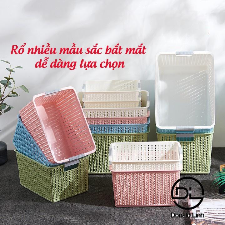 Rổ đan mây đựng đồ đa năng 3 size , Giỏ đan đựng quần áo