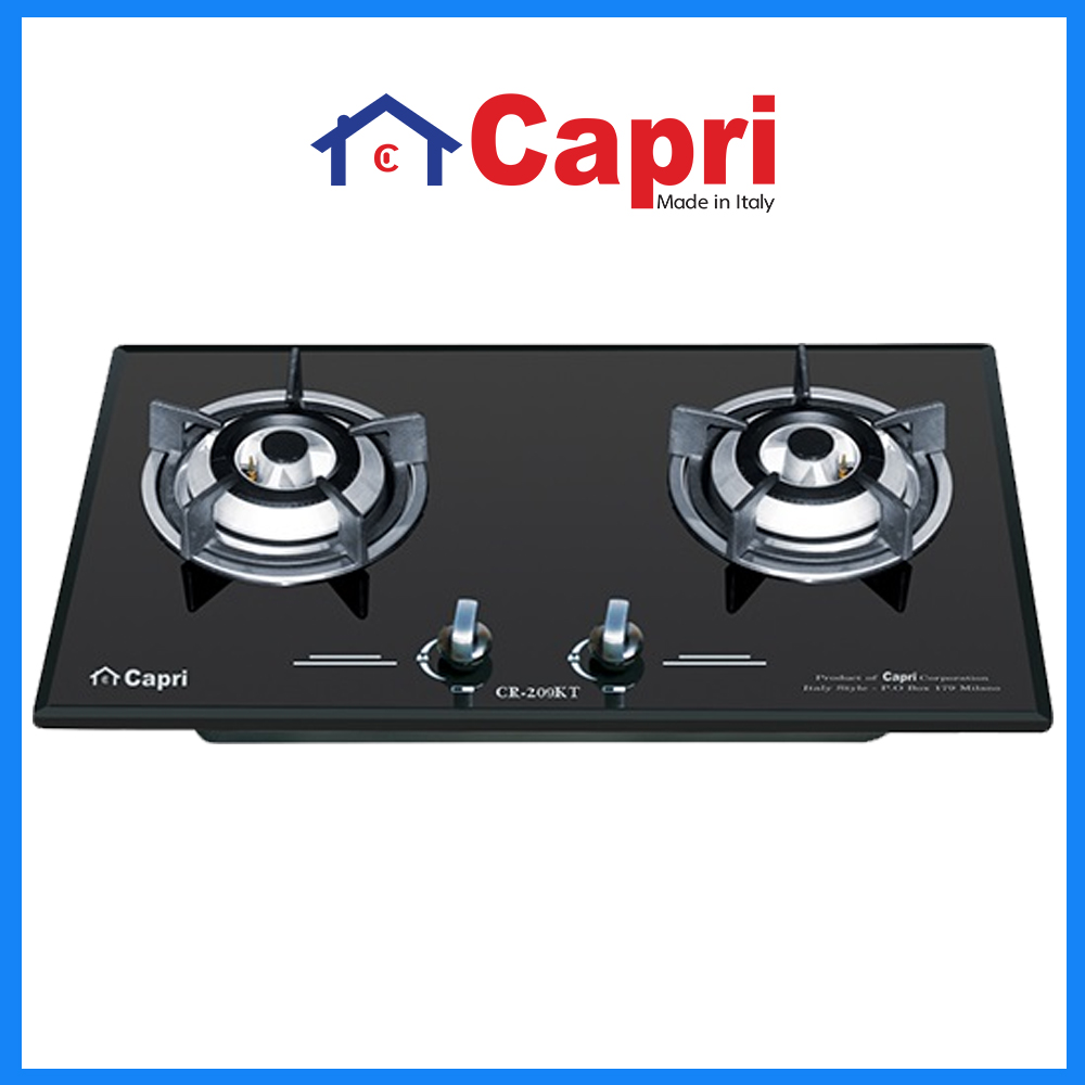 Bếp gas âm kính 2 lò Capri CR-209KT | Hàng chính hãng