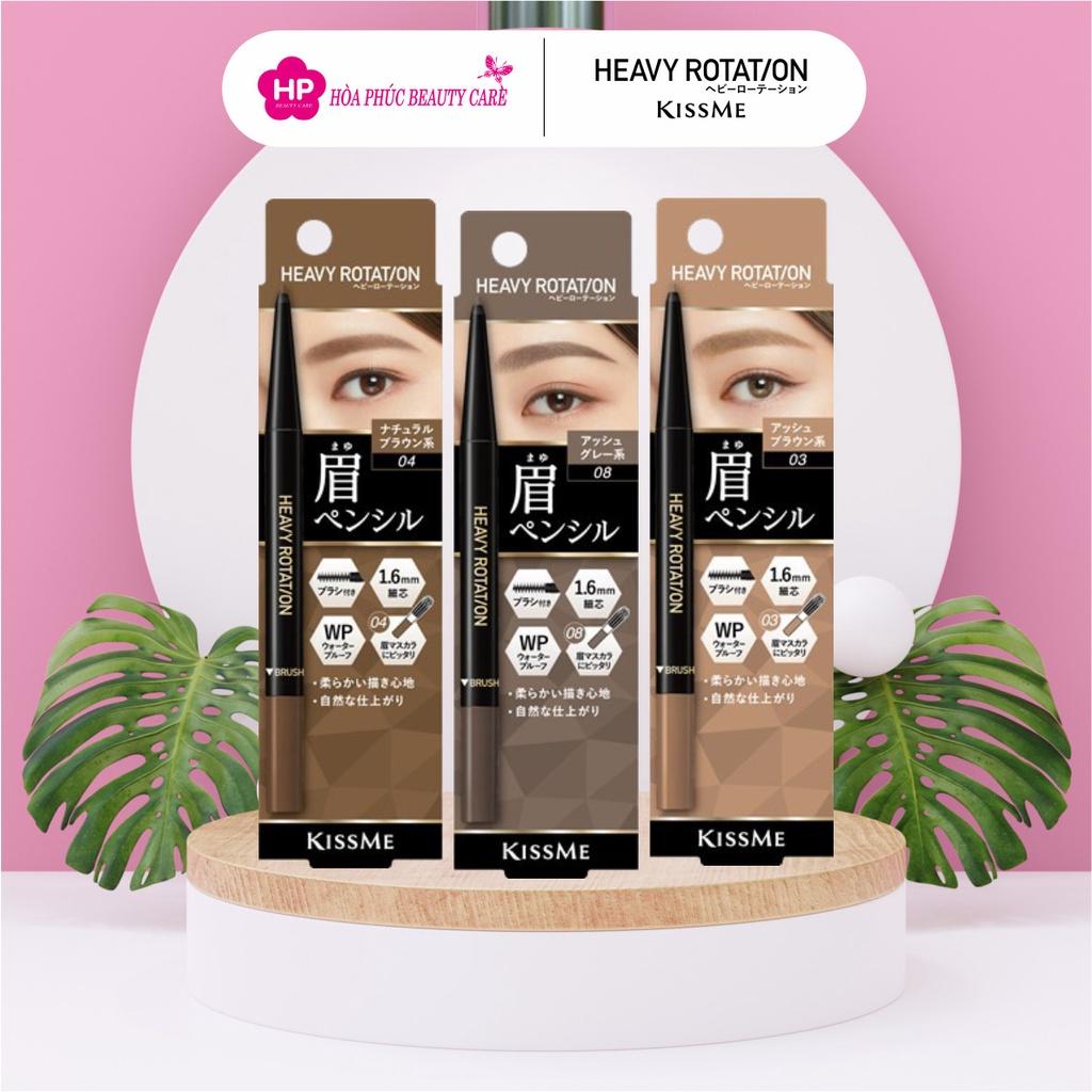 Bút Chì Sáp Kẻ Lông Mày Chống Lem Trôi ,Lõi Siêu Mịn Kissme Heavy Rotation Eyebrow Pencil (0,09g)