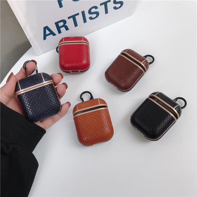 Bao Case Leather Luxury Cho Airpods 1/ Airpods 2 Bảo Vệ Chống Va Đập