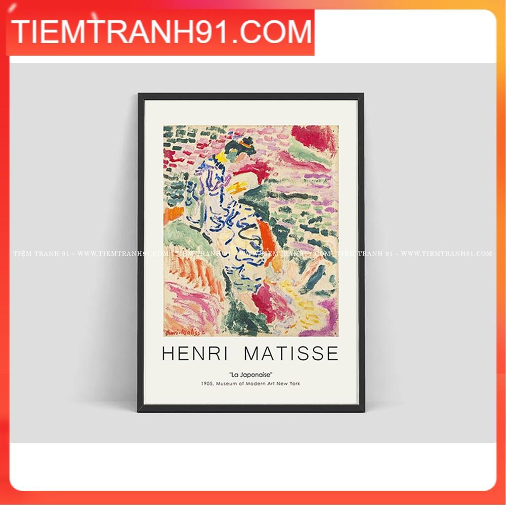 Tranh Canvas Cao Cấp | Tranh Matisse Tate Modern Cutouts Poster, French Wall Art, Soft Colorful Matisse 01