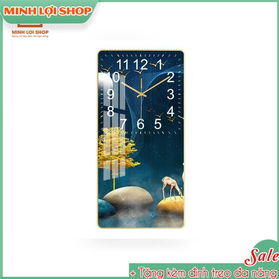Tranh Đồng Hồ CÔ GÁI Treo Tường Pha Lê Phong Cách Hiện Đại Sang Trọng Nghệ Thuật TĐH036