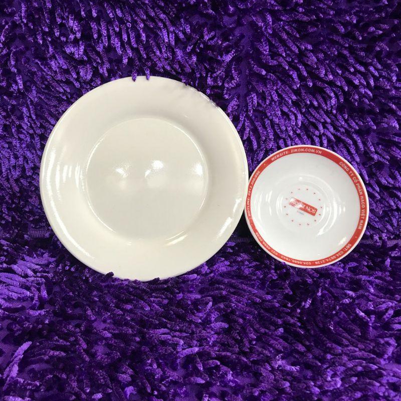 Đĩa Sứ Sâu Trắng Trơn Hàng Đẹp Dày Dặn