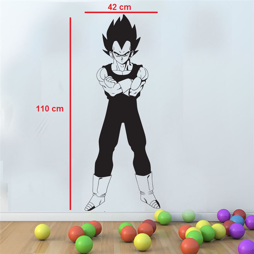 Decal Anime Hoạt Hình 7 Viên Ngọc Rồng - Decal Dragon Ball Vegeta AmyShop