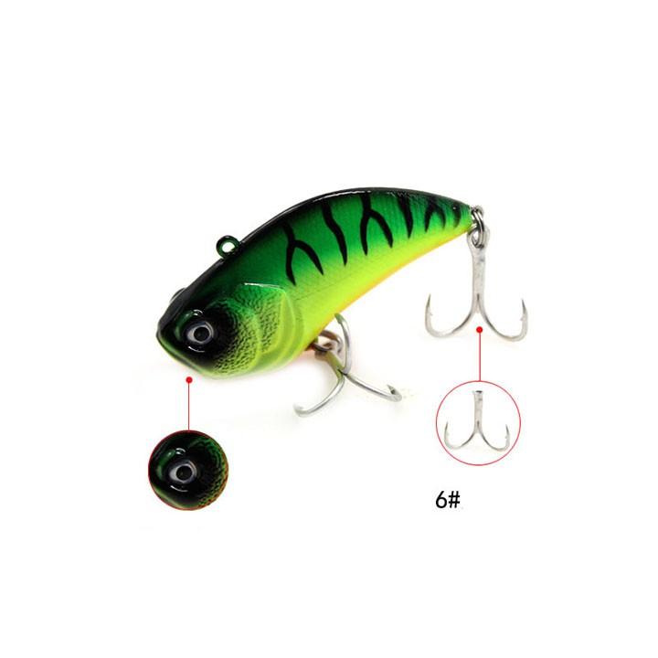 Mồi câu lure, mồi cá giả Vib 3D lưỡi BKK dài 6.9cm nặng 13.3g