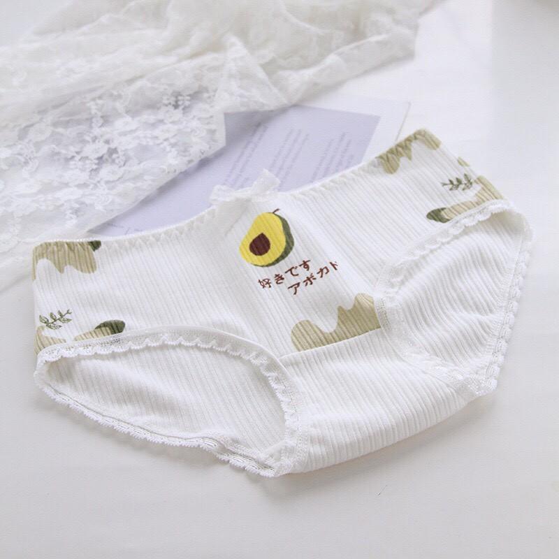 Quần Lót Cotton In Hình Quả Bơ Dễ Thương Cho Nữ
