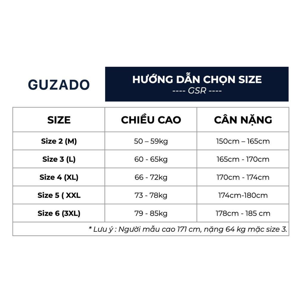 Quần đùi nam Guzado phong cách thể thao khỏe khoắn, chất gió mềm siêu mịn, co giãn tốt, vận động thoải mái GSR01