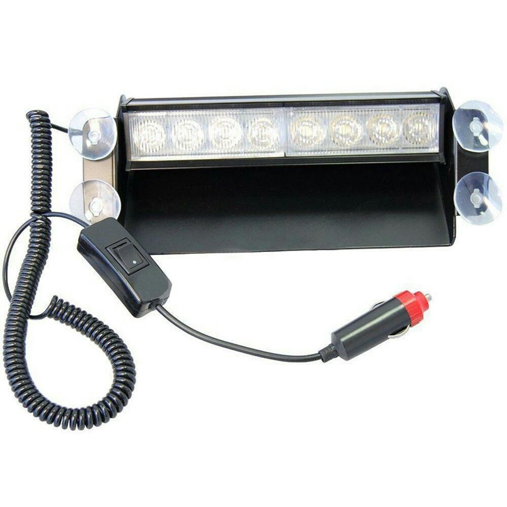 Đèn Chớp Police Xanh Đỏ 8 LED - Đèn Nháy Cảnh Sát Cho Ô Tô