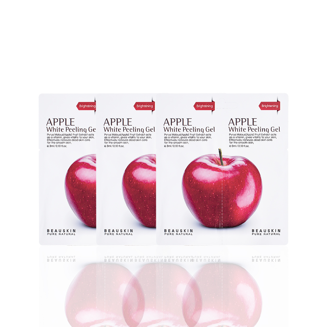 Combo 3 gói tẩy da chết sáng da sạch mụn Apple White Peeling Gel minisize