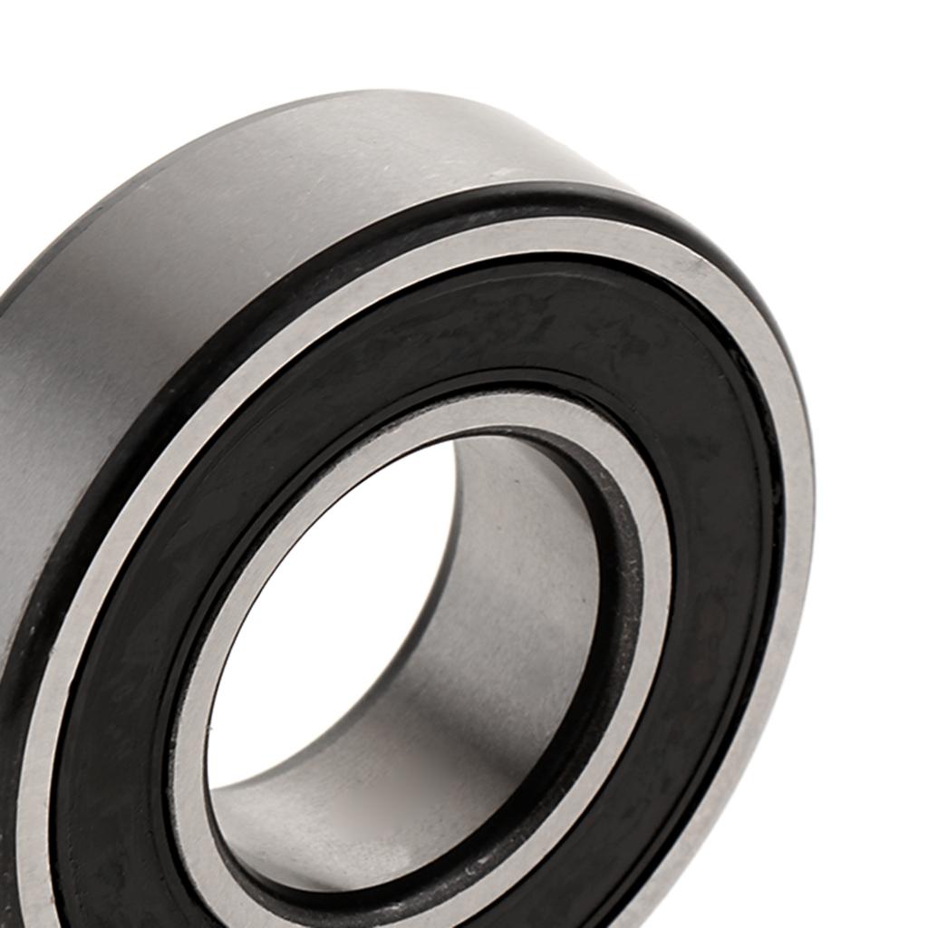 Deep Groove Ball Bearing Silver Black Metal Keyless Drill Chuck Tool Miniature Bearings, Double Rubber Sealed and Pre-Lubricated