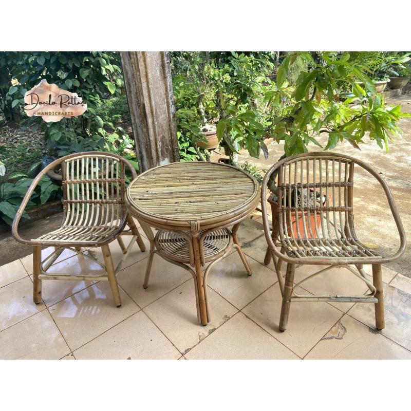 Bàn Ghế Mây Sò Docilo Rattan Giá Tốt Dùng Cho Quán Cafe Quán Cóc Ban Công, Decor Homestay