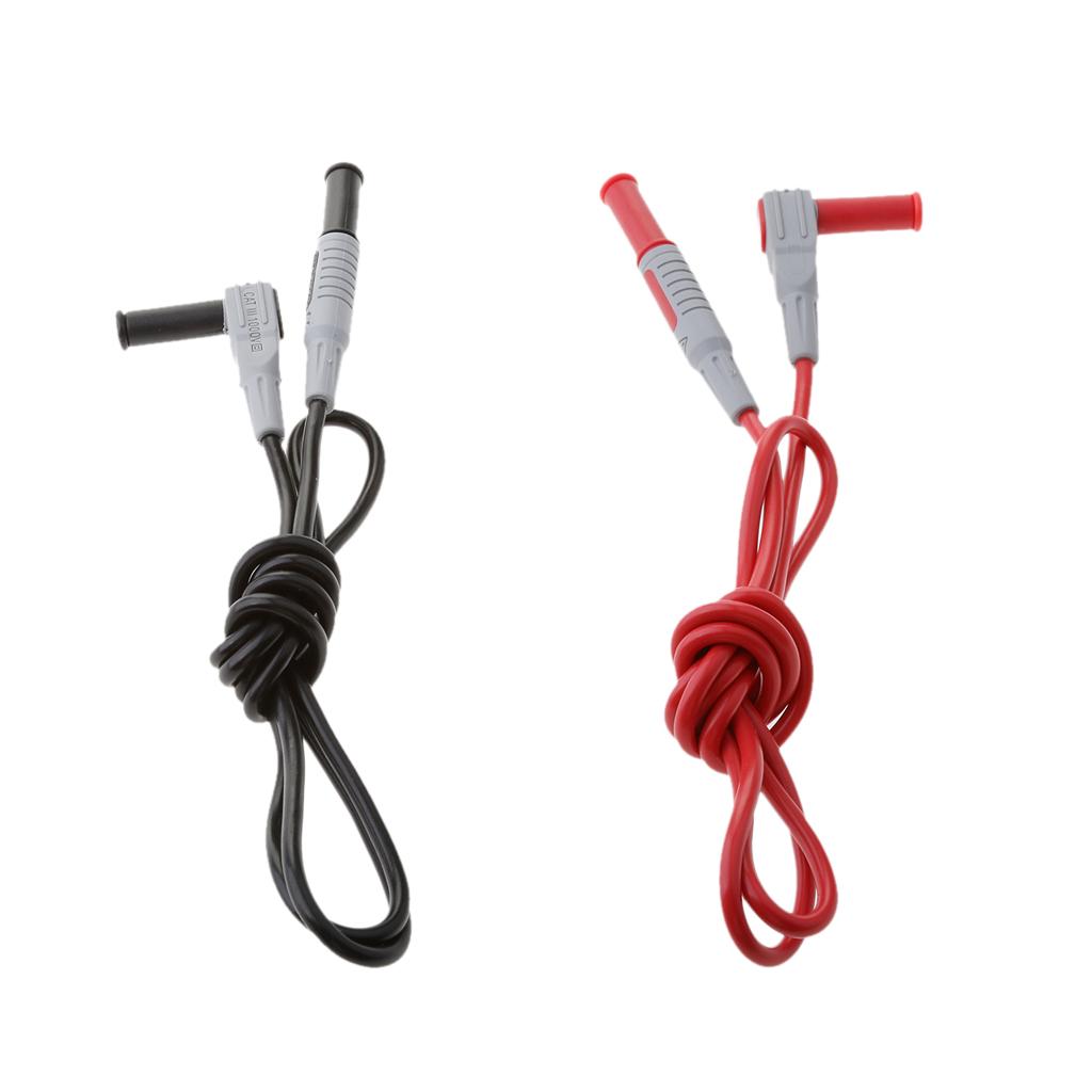 P1032 Silicone Wire Multimeter Test Cable Injection Molded 4mm Banana Plug Test Line Straight to Curved Test Cable