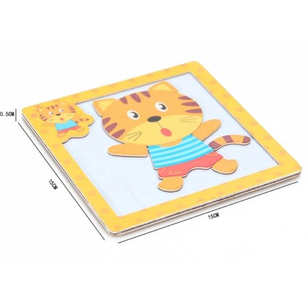 Tranh Ghép Hình 3D Động Vật, Phương Tiện Giao Thông Bằng Nam Châm Cho Bé