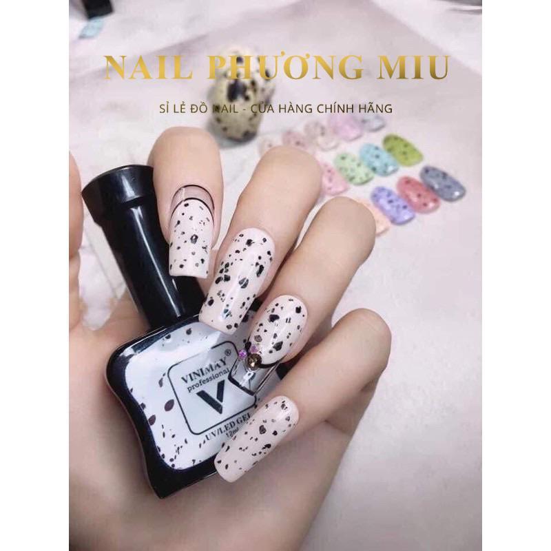 Top Trứng Cut Vinimay Chai Lẻ 15ml Hàng Cao Cấp Tạo Hiệu Ứng Chấm Loang Đen Nhanh Khô Chuyên Dùng Cho Thợ Nail - Nail Phương Miu Làm Nail