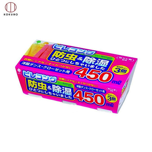 Set 03 Hộp hút ẩm, diệt khuẩn Kokubo 450ml - Hàng nội địa Nhật