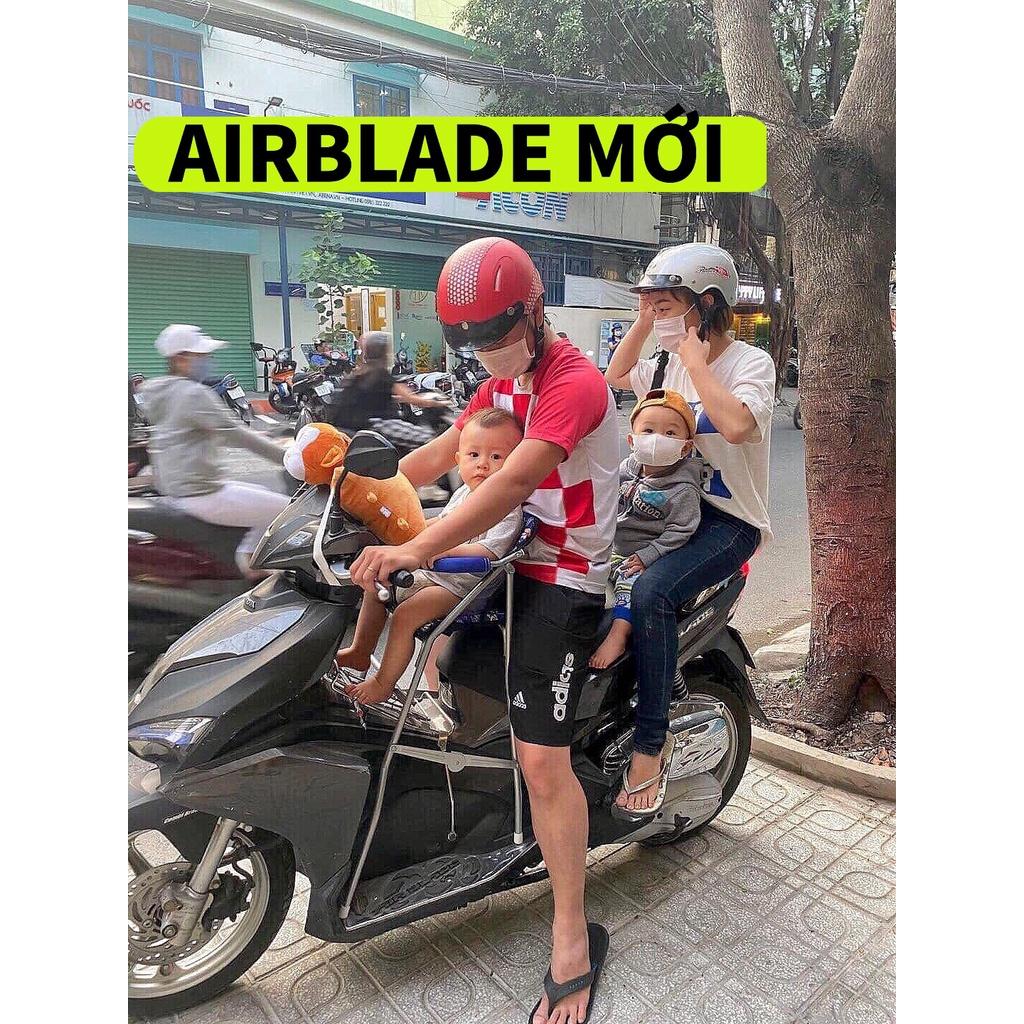 Ghế ngồi xe Airblade cho bé , GHẾ GA XẾP SẮT SƠN TĨNH ĐIỆN