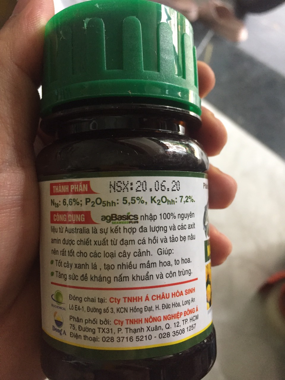 Phân bón Ag Basics hữu cơ - 100ml - MẬP MẦM-TO HOA-DÀY CÁNH