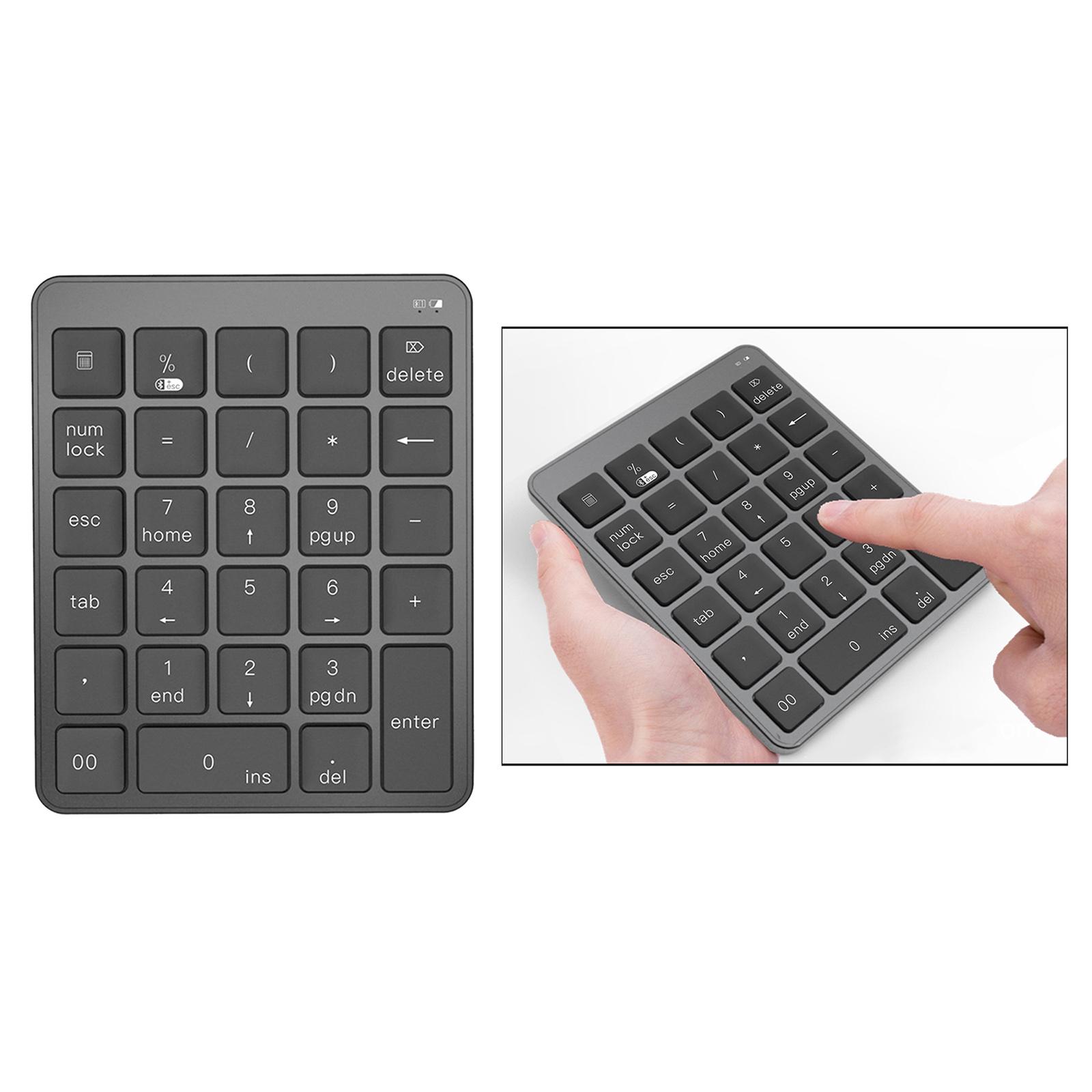 Wireless 28-Key Numeric Keypad For Smartphones Tablets Laptop Desktop PC