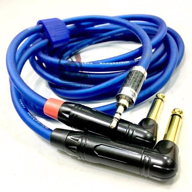 Dây Jack 3.5mm ra 2 Jack 6.3mm dây phát nhạc