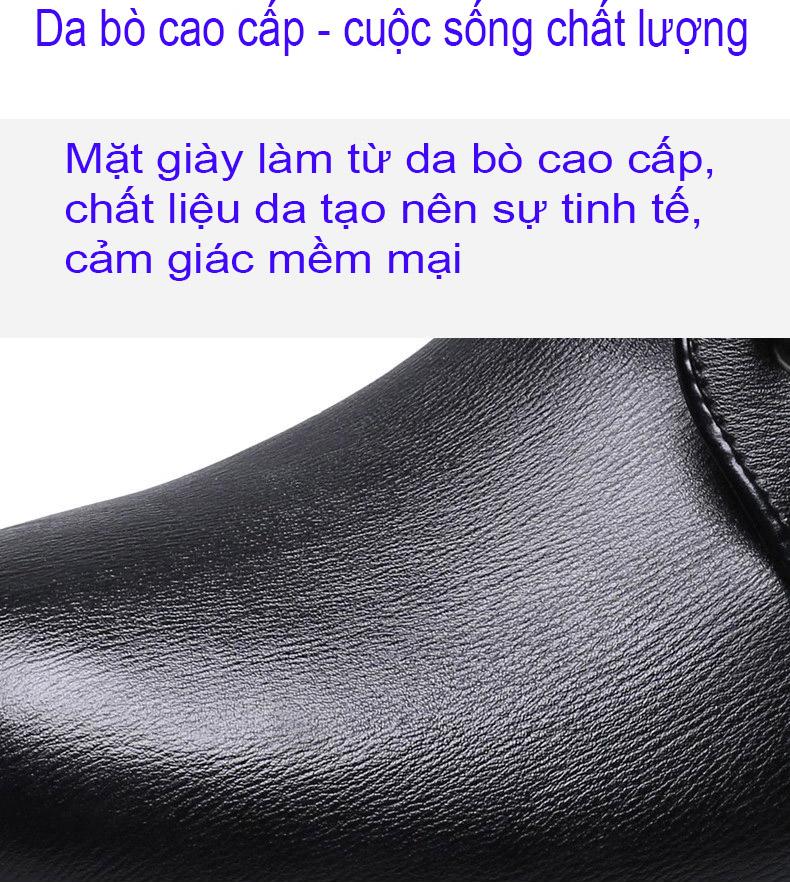 Giày da cao cổ nam và nữ phong cách Hàn Quốc mã 8634-5