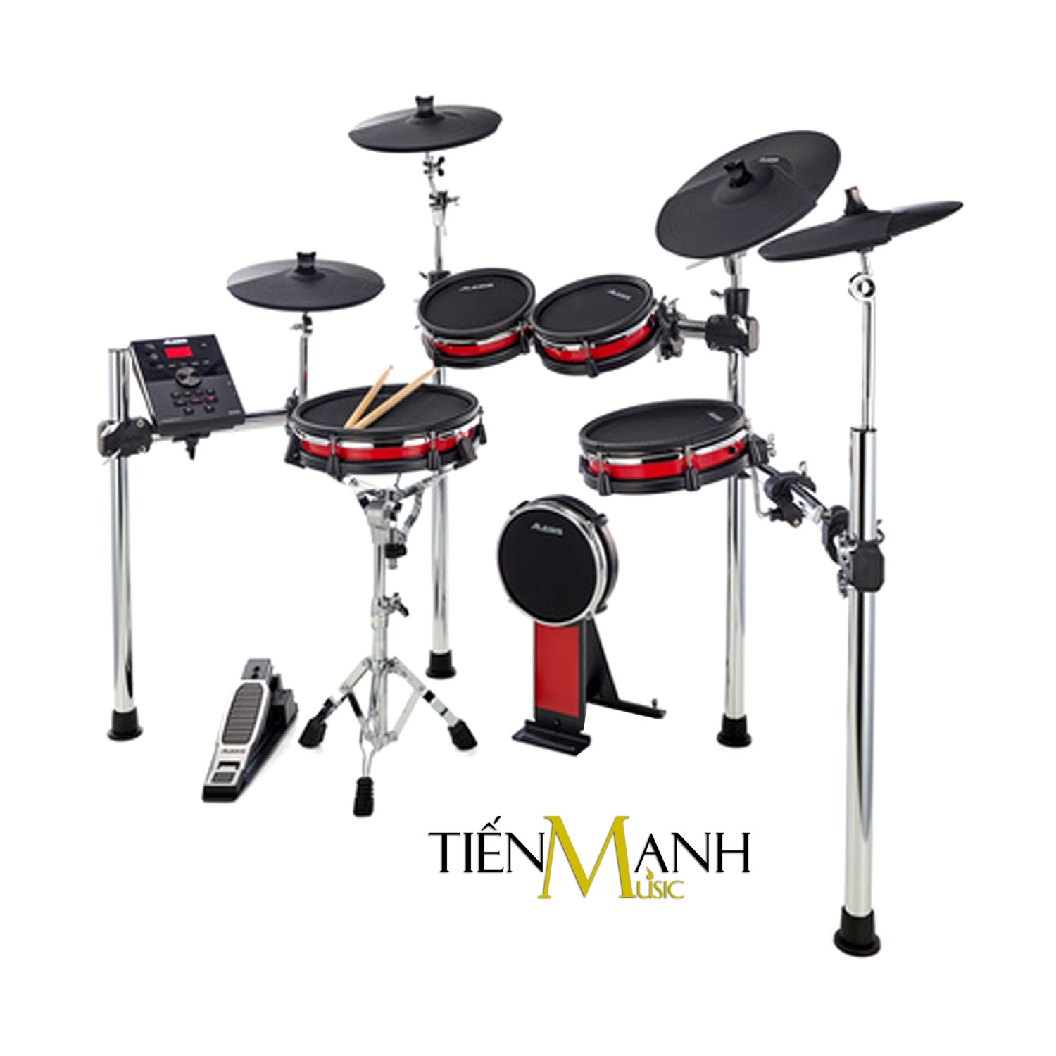 [Chính Hãng Mỹ] Bộ Trống điện tử Alesis Crimson II Mesh 5-Piece Electronic Digital Drum Kit Crimson 2 Hàng Chính Hãng - Kèm Móng Gẩy DreamMaker