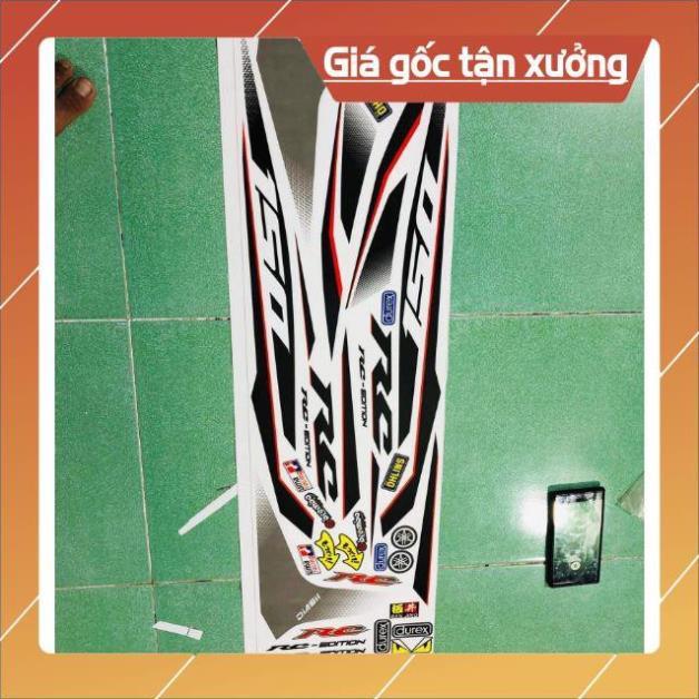 Tem rời exciter 150 RC đen xám đỏ