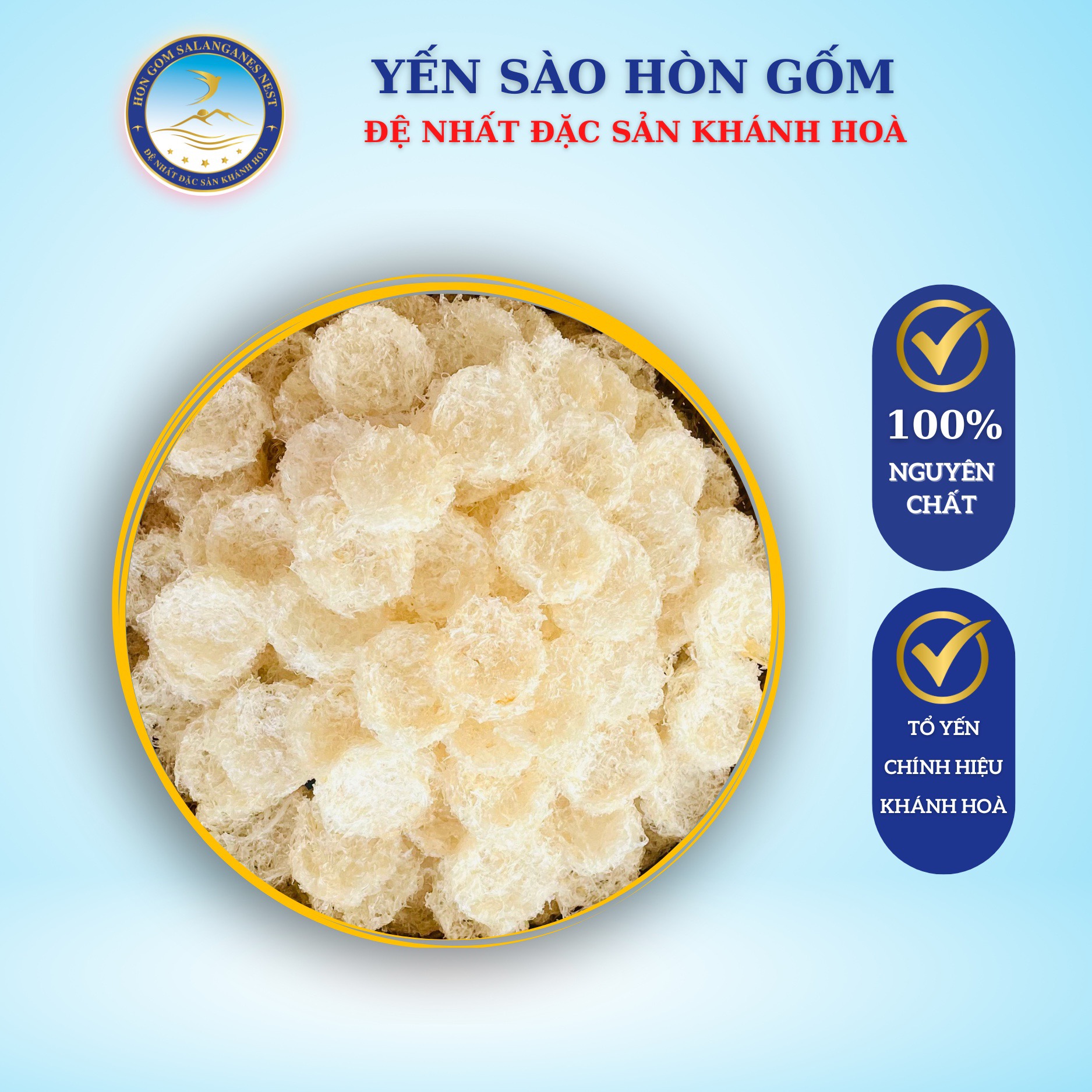 [HGK-B1] Yến Sào Tinh Chế Cao Cấp Viên Baby - Yến Sào Hòn Gốm Chính Hiệu Khánh Hoà - HGK NEST