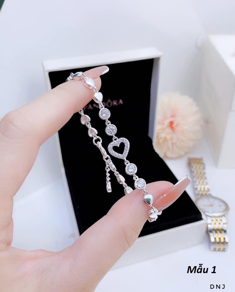 Lắc tay nữ thời trang chất liệu bạc cao cấp MS0140