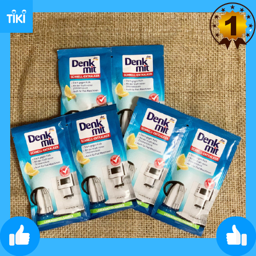 Set 2 Gói khử cặn bình nước 25gx2, DENKMIT Entkalker schnell , 50 g