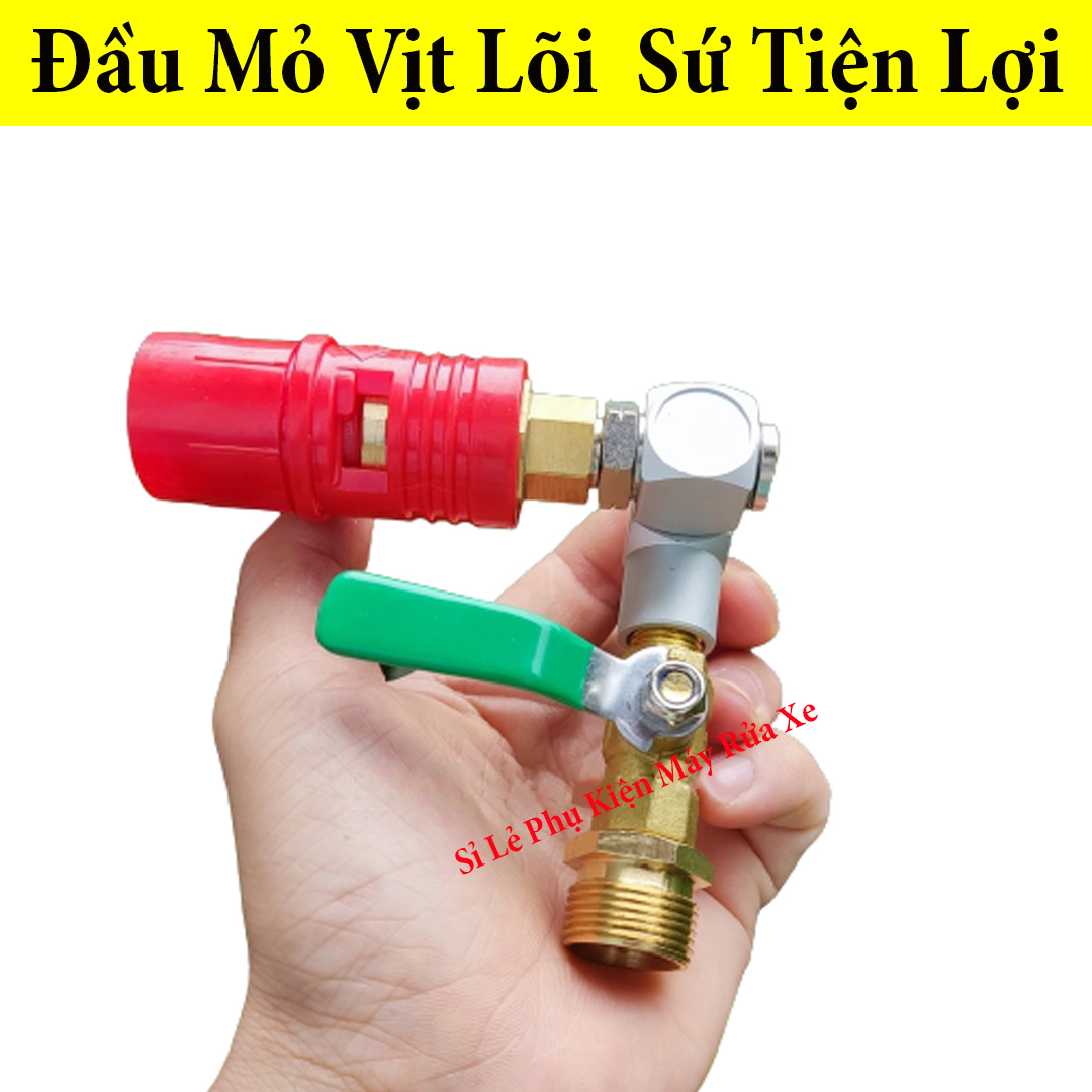 Đầu béc rửa máy lạnh điều hòa dùng cho máy rửa xe chỉnh áp - đầu xoay chỉnh 360 độ