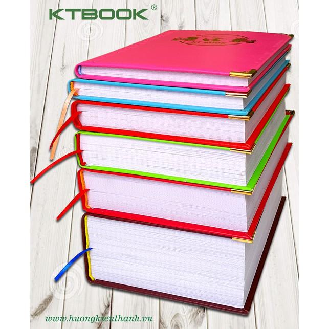 SỔ GHI CHÉP BÌA DA KTBOOK HANDBOOK CAO CẤP 1500 trang size 16 x 24 cm ruột giấy in caro