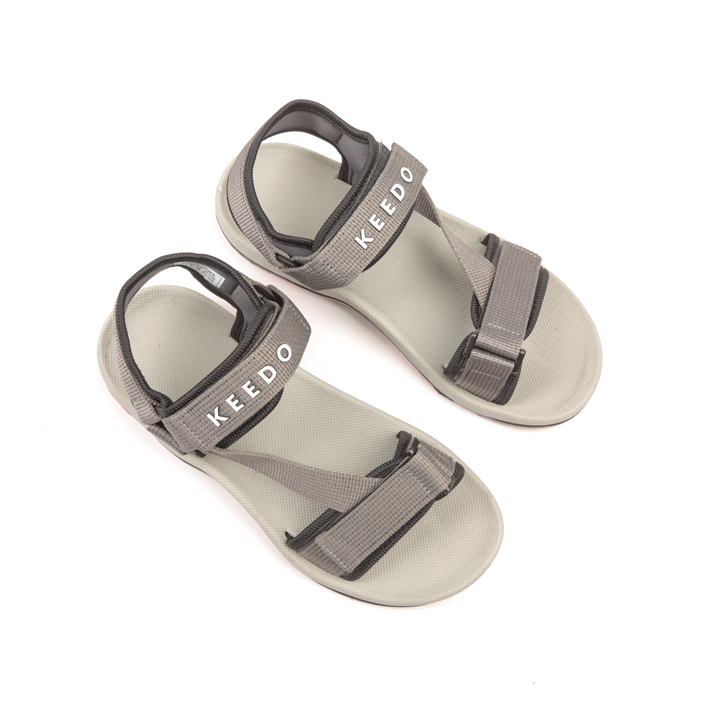 Sandal nam KEEDO KDS03-1 quai chéo màu đen, đỏ, xám